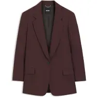 BOSS Relaxed-fit blazer van een scheerwolmix Maat 34