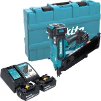 Makita DBN 900 RTK accu-spijkermachine 18 V 50 - 90 mm borstelloos + 2x accu 5,0 Ah + oplader + koffer