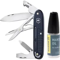 Victorinox Synergy X Alox Refined Collection 0.8226.22 Dark Blue met Skerper onderhoudsolie
