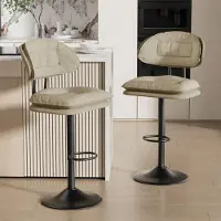 Hawthyhome - Landelijke Serie-Set van 2-techno stof-Verstelbar Draaibaar Ergonomisch-Beige-Veelzijdig Stijlvol
