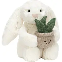 Jellycat Knuffel - Cream Bunny Met plant - - OneSize - Knuffels
