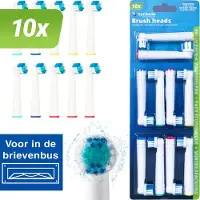 OptiSmile Opzetborstel Oral B 10x - Tandenborstel Opzetborstel - Opzetstukjes Tandenborstel Oral B - Wit -