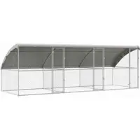vidaXL Hondenhok 3 st Zilver 6 x 2 x 2 m Gegalvaniseerd staal