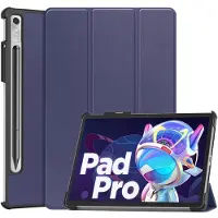 EtuiTab Lenovo P11 Pro 2 - Tablethoes - Ciemno-Niebieska - Magnetische Sluiting - Verstelbare Houder