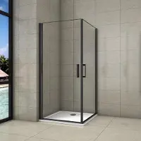 AICA 100x100x200cm douchecabine 8mm douchewand NANO glazen hoekinstap draaideur draaideur douche