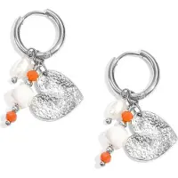 Yehwang Oorbellen met kralen en hart charm
