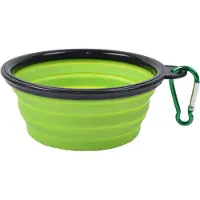 Mersjo - Siliconen Opvouwbare Reiskom - Groen - 350 ml - Voor Huisdieren