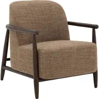 Goossens Fauteuil Fuzz - Stof - Bruin