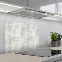 KitchenYeah Spatscherm 70x55 cm - Zelfklevende achterwand Grijs - Beton print - Verweerd - Keuken muurbeschermer - Spatwand fornuis