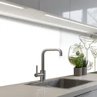KitchenYeah Keuken achterwand 200x60 cm - Spatscherm zelfklevend Glazen - Cocktails - Groen - Muurbeschermer - Spatwand fornuis