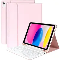 EtuiTab Serie - Tablethoes met Toetsenbord - Apple iPad 10.9 10e Gen 2022 - Roze - Bluetooth - Draadloos