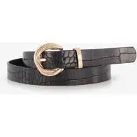 Scapino Dames riem met croco print zwart