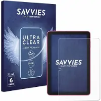 Savvies - Screenprotector voor Amazon Fire HD 8 2024 - Folie Beschermfolie transparant 6 Stuks