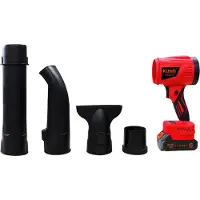 Kibani Power Blower incl. Opzetstukken - Accu Bladblazer - Mini Bladblazer - Blower - 33.000 RPM - 21V - 2000 mAh Accu - Draadloos - Compact - Lichtgewicht - Turbo Fan - Auto Drogen - Stofblazer