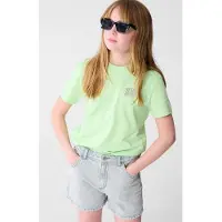 Shoeby T-shirt lichtgroen Meisjes Katoen Ronde hals Printopdruk - maat 98/104
