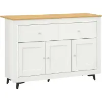 HOMCOM Buffetkast - Spaanplaat - 117x35x80cm - Wit
