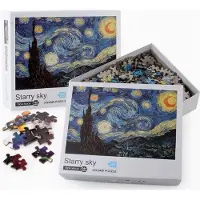 OLFed Puzzel 1000 stukjes: Sterrennacht - Beroemd kunstwerk