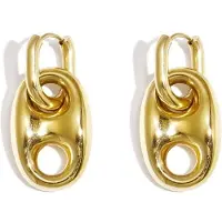 Yehwang Oorbellen met knop detail