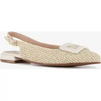 Nova dames raffia slingbacks beige maat 40