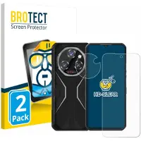 BROTECT - Screenprotector voor Oukitel WP55 Pro (Voor+Camera) - Folie Beschermfolie transparant 2 Stuks
