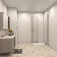 AICA Douchecabine 100x110x195cm Opvouwbare 6mm NANO Easyclean veiligheidsglas glanzend chroom profiel