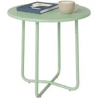 Outsunny bijzettafel voor op het terras - Metaal - 48 x 48 x 51 cm - Groen