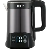 Media Evolution COOK-IT Digitale Waterkoker - 1,5 Liter - Temperatuurregeling 45°C-100°C - Warmhoudfunctie - Dubbelwandig - RVS