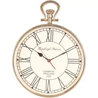 Baroque - Klok - Wandklok 41 cm - Goud - Rond - Staal/Aluminium - 41x30x6 - Aluminium