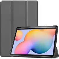 EtuiTab Serie - Tablethoes - Samsung Galaxy Tab S6 Lite - Grijs - Met Rysik-Houder