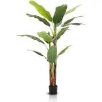 Meisterhome Strelitzia Kunstplant 180 cm – Luxe Paradijsvogelplant – Grote Tropische Kunstplant – Realistisch & Onderhoudsvrij - Woonkamer & Kantoor