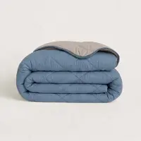 Y-NOT - Dekbed Zonder Overtrek 240x220 - All Season - Zacht & Wasbaar - Bluestone/Taupe