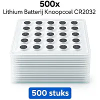 Meisterhome knoopCell batterij 500st – CR2032 Batterij – 3 Volt – Langdurig – Voor Elektronica