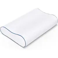 Meisterhome Orthopedisch Hoofdkussen | Traagschuim / Memory Foam | Ondersteunt Nek en Schouders | 100% polyester | 40x60x10 cmNek Kussen