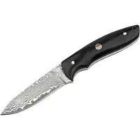 Magnum Vernery 02SC018DAM, Damast Ebony, vaststaand mes