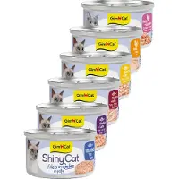 GimCat 24x Kattenvoer Nat ShinyCat Filets in Jelly Tonijn & Zalm 70 gr