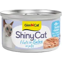 GimCat 24x Kattenvoer Nat Shinycat Filets In Jelly Tonijn & Anjovis 70 Gr