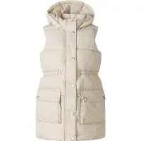 MINOTI - Vest voor meisjes, gewatteerd, model MN731 (122) (wit)