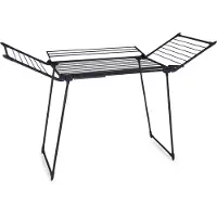 Meisterhome - Extra Groot Droogrek - Zwart- inklapbaar – Droogtoren - 25 meter drooglengte – Extra stevig en licht - Wasrek van carbon staal – Tot 30kg wasgoed
