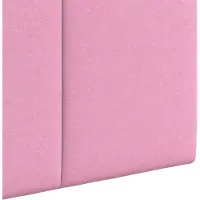 vidaXL Hangend hoofdbord Met LED-verlichting Roze Stof