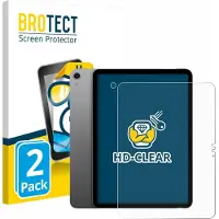 BROTECT - Screenprotector voor Apple iPad Air 11" M4 2026 (Voor+Camera) - Folie Beschermfolie transparant 2 Stuks