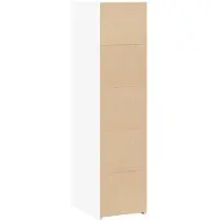 vidaXL Hoge kast, wit, 30x41x124 cm, houtvezel