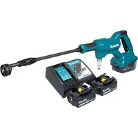 Makita DHW 180 RM accudrukreiniger 18 V 24 bar + 2x accu 4.0 Ah + lader