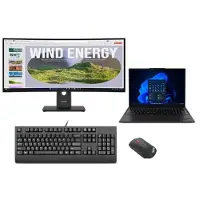 Lenovo ThinkPad T16 Gen4 U7 32G 512G + ThinkVision T34WD-40 34 inch UWQHD USB-C Docking-beeldscherm + Preferred Pro II AZERTY toetsenbord + ThinkPad Bluetooth-muis Intel Core Ultra 7 258V-processor