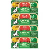 Lily's Kitchen - Hondenvoer - Natvoer - Classic Dinners Multipack Kip, Kalkoen, Lam & Rund - 6 x 150 g