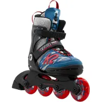 K2 Eddie Pro, skeelers, junior, zwart/blauw