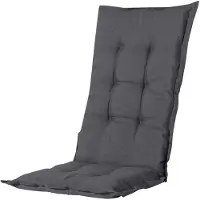 Madison 4 x Tuinkussen hoge rug 123 x 50cm Panama grey | tuinstoelkussen