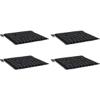 vidaXL Tuinstoelkussens 4 st ruitpatroon 50x50x4 cm stof zwart