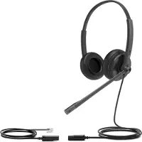 Yealink YHS 34 Dual, YHS34 DUAL, bekabelde hoofdtelefoon en headset, hoofdbandmodel, geschikt voor kantoor/callcenter, zwart