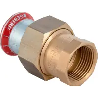 Geberit GE Mapress, C-staal, doorvoergatfitting, diameter 22 mm x Rp1, verzinkt, 1 stuk.