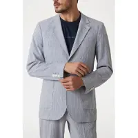 Guess Marciano By Grant 2b Patch Pkts White/blue Stripes Maat: 46 | Blazers Outlet | Heren | Wit